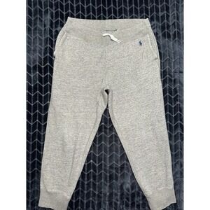 U.S. Polo Assn Heather Gray Drawstring Jogger Sweatpants Pony Logo